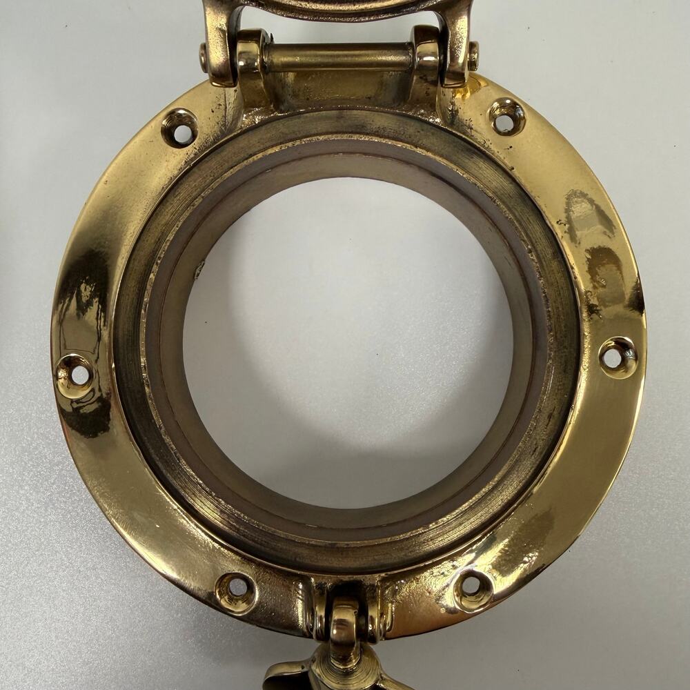 Vintage-Style Brass Nautical Maritime Boat Yacht Porthole Hinged Window Decor - Picture 5 of 10